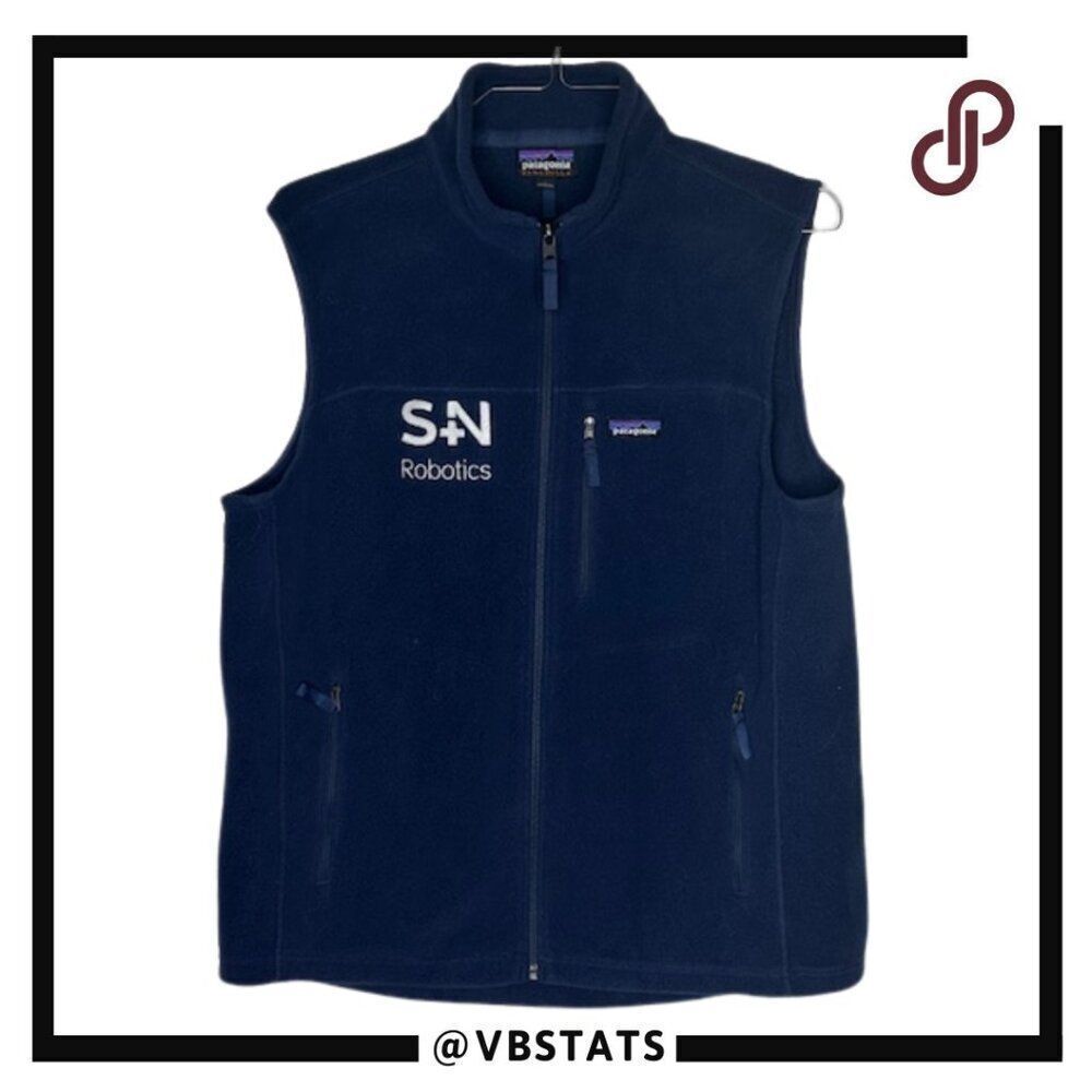 Patagonia Men's Midnight Nav Synchilla Fleece Vest Full Zip W/LOGO‎ Size Large